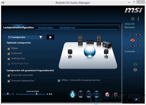 realtek audio console deutsch.
